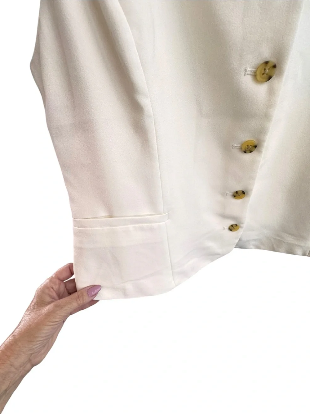 J crew Scoopneck Vest In Drapey Crepe Size 16 In Ivory NWT
